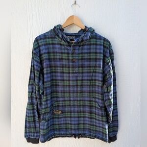 Vermont Flannel Company Hooded Kangaroo Pocket Flannel Pullover Men's Small